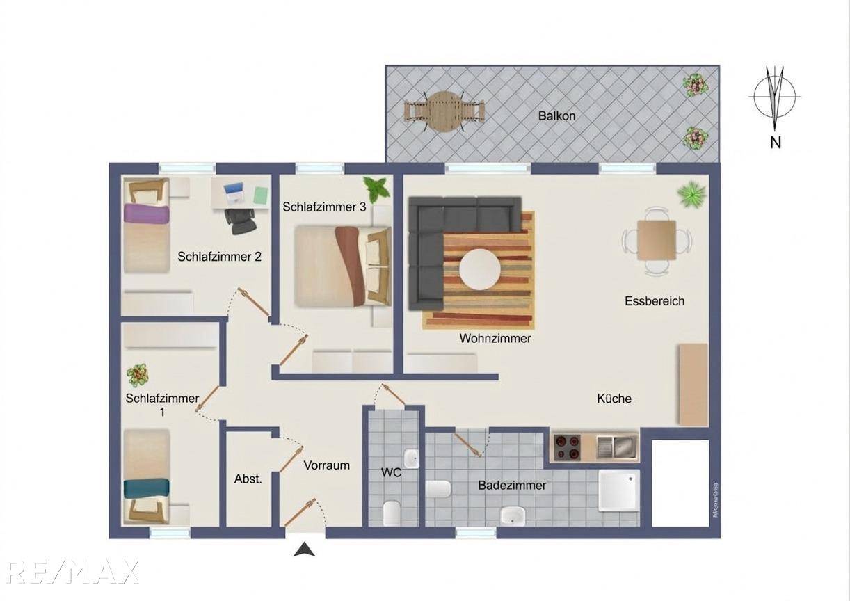 Moderne Wohnung mit sonniger Südterrasse