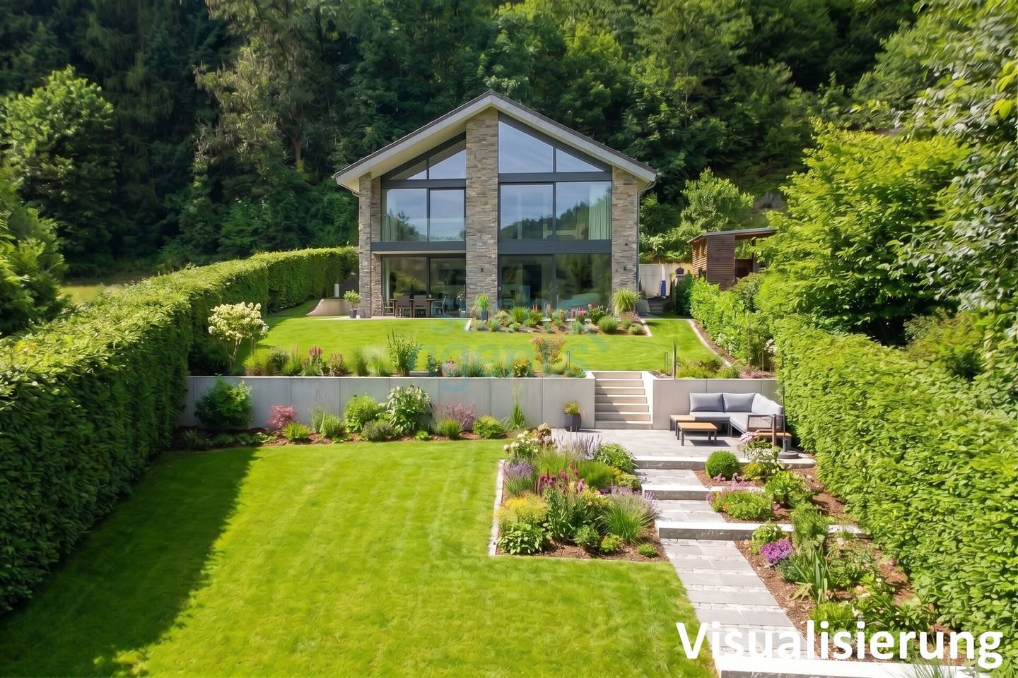 Corner Plot by the Forest Edge with Stream in Linz