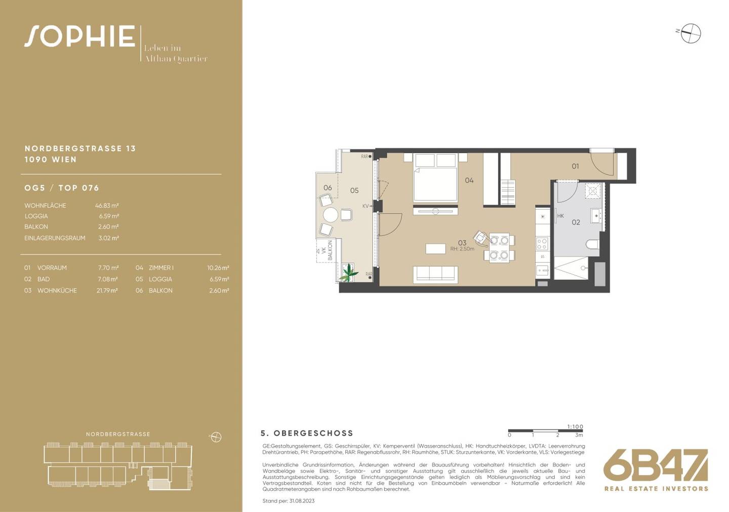 Wohnung Neubau mit Balkon Loggia Klimaanlage