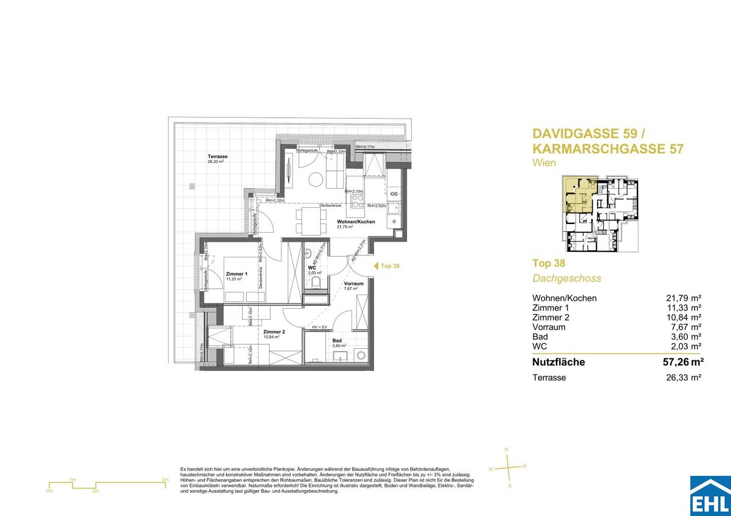 Newly built apartment with generous terrace