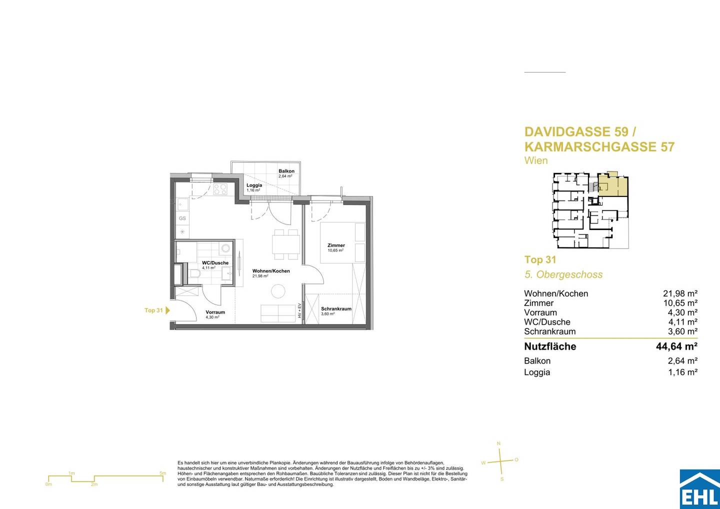 New build Wohnung with loggia first occupancy quiet location