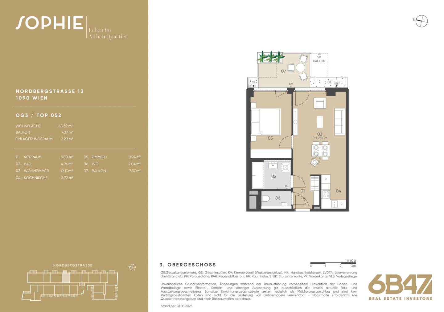 Apartment near Augarten balcony new build