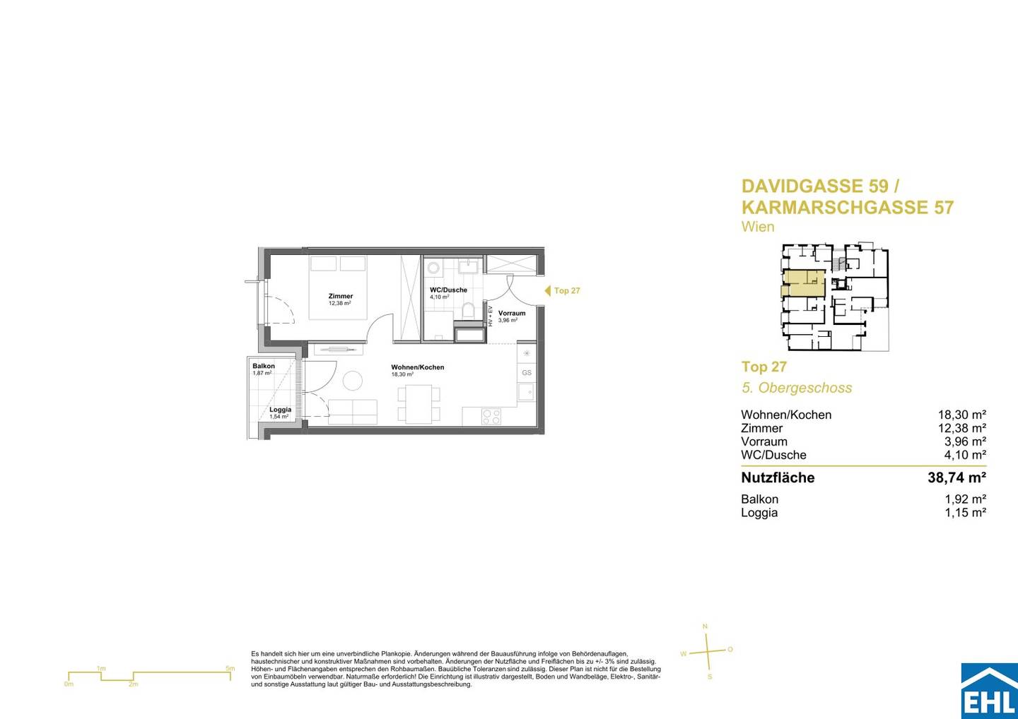 Wohnung mit Freiflächen und Tiefgarage im Neubau