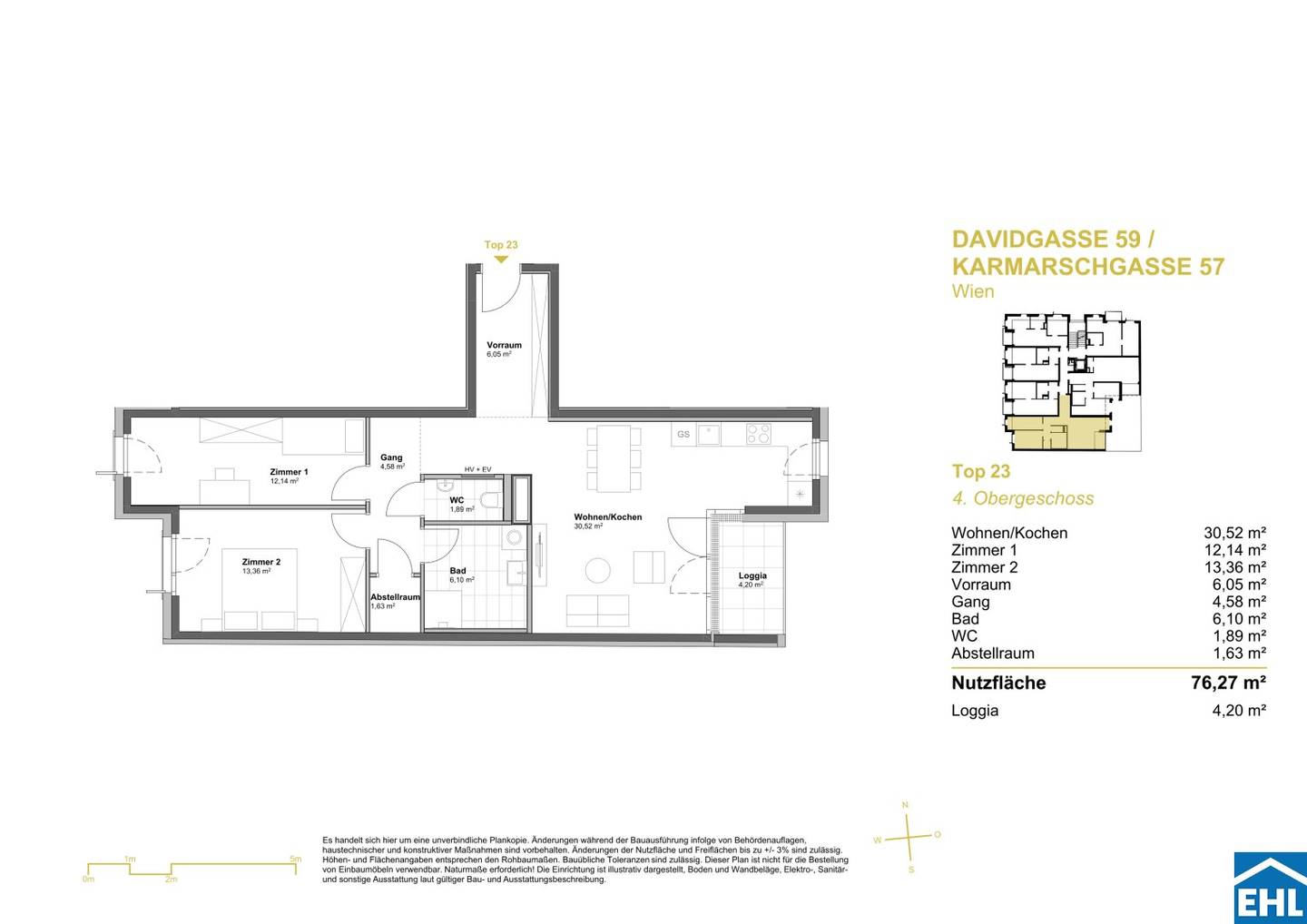 New build apartment Favoriten garage loggia