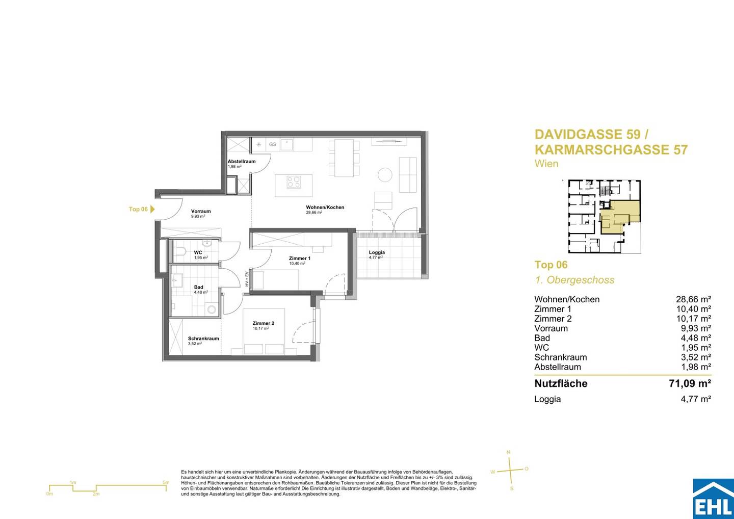 New build apartment with private outdoor spaces and underground garage