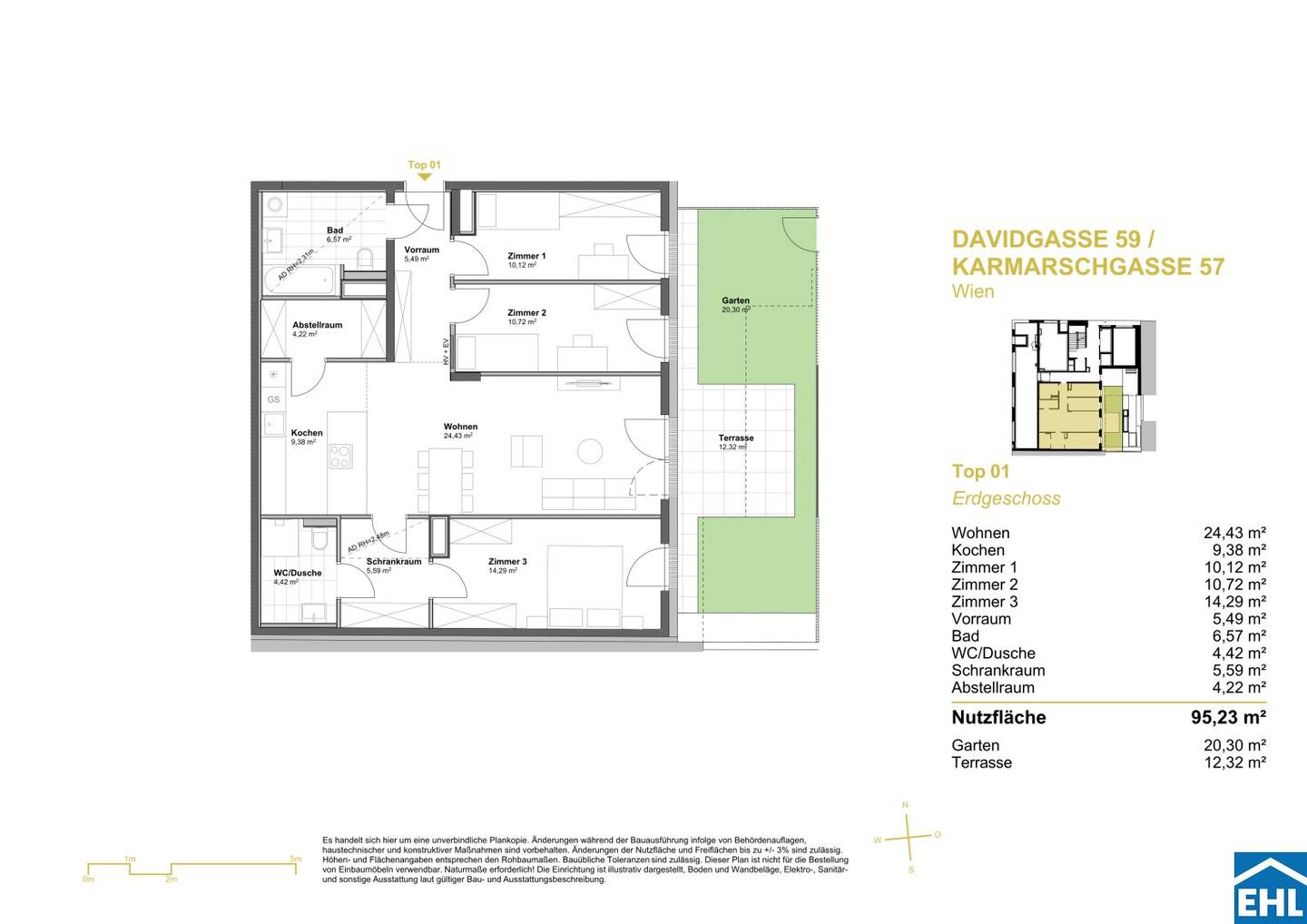 New build in Favoriten with outdoor spaces