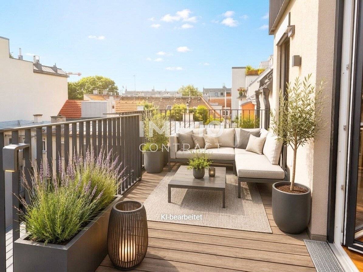 Dachgeschosswohnung nahe AKH mit Terrasse und Garage