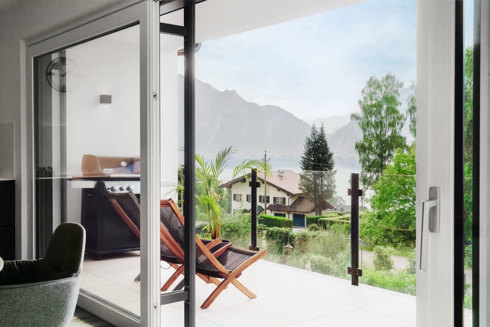 Apartment with Attersee view and covered terrace