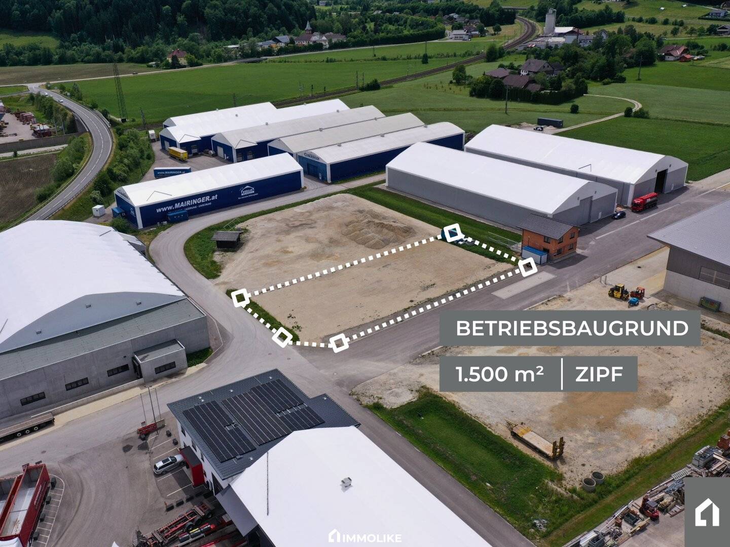 Versatile commercial building plot with prepared infrastructure