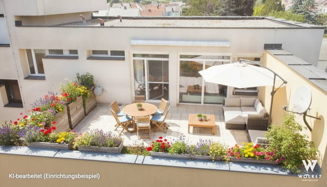 Wohnung mit Ostterrasse und gutem Grundriss