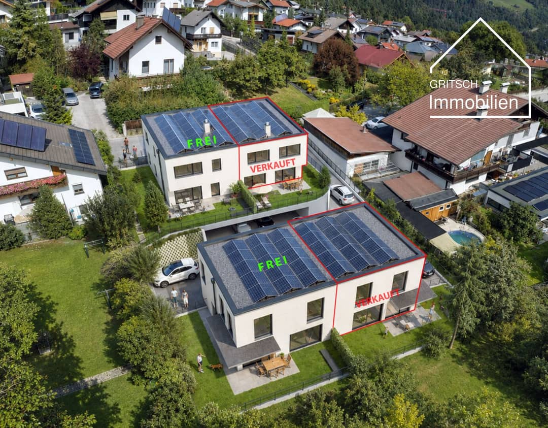 Modern semi-detached house in a sunny location with garden and terrace