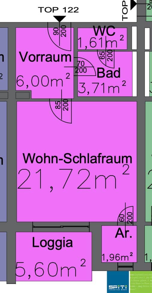 Wohnung mit Loggia im Süden zweiter Stock Aufzug