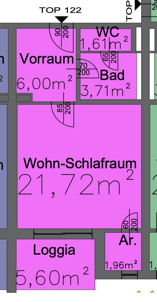 Wohnung mit Loggia im Süden zweiter Stock Aufzug