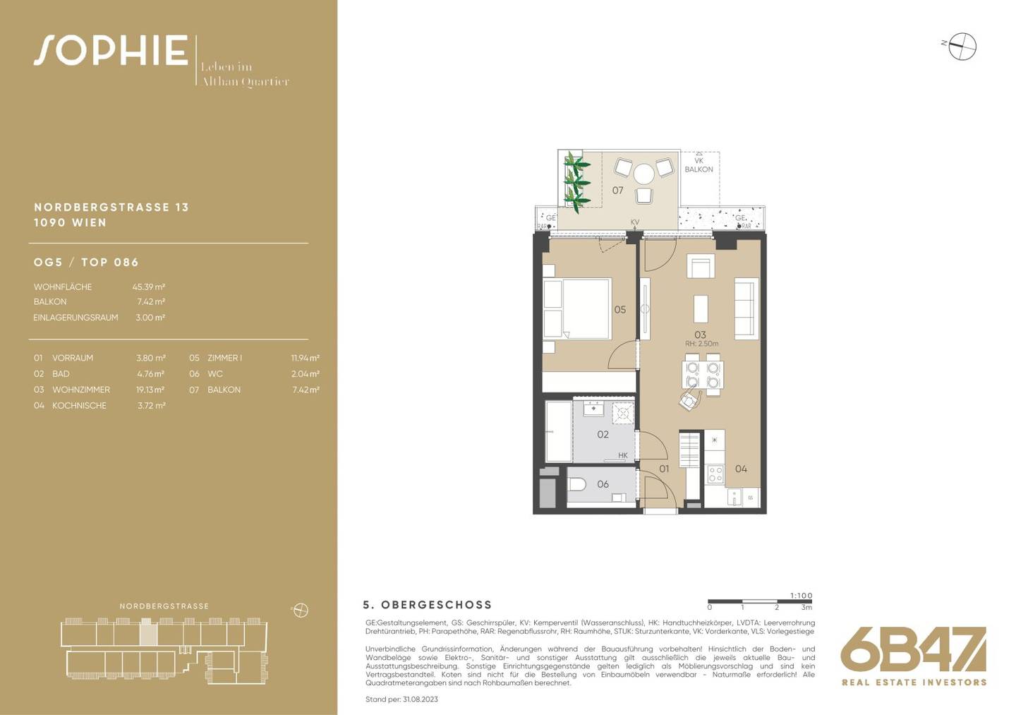 Apartment in Alsergrund new build balcony near U4
