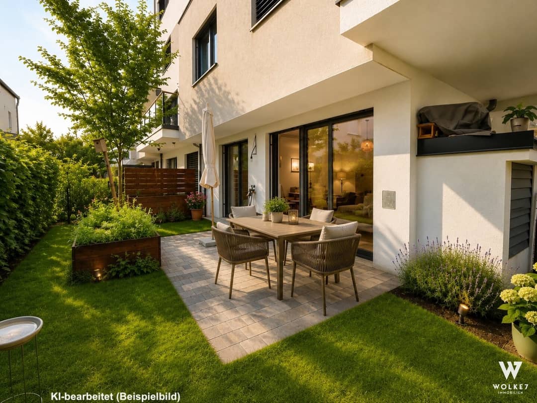 Sonnige Wohnung mit Garten und Terrasse