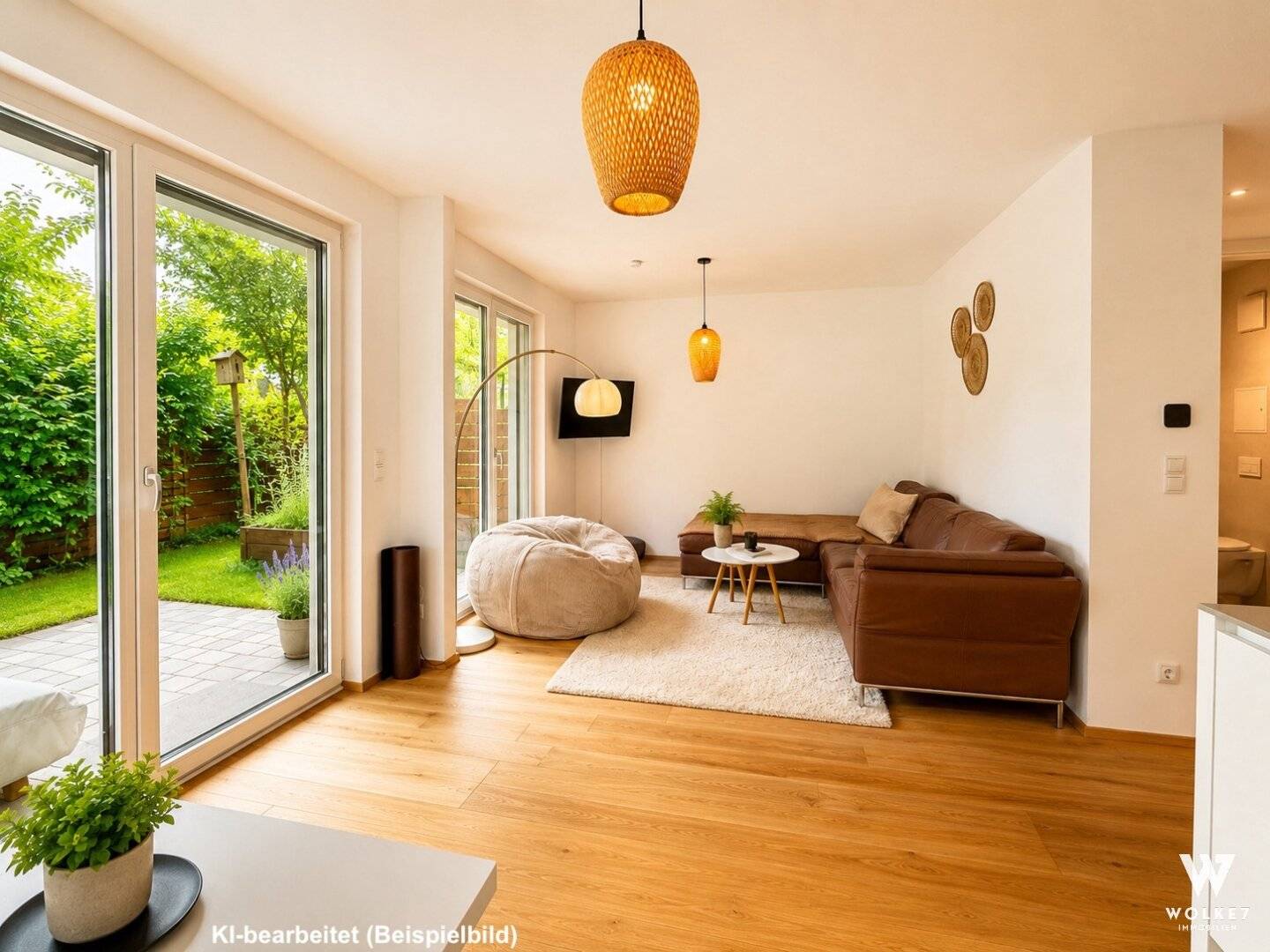 Sunny apartment with garden and terrace