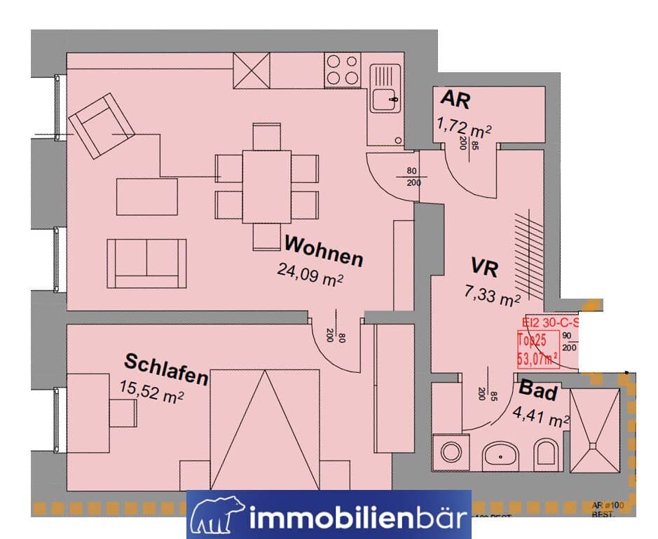 Investor apartment with index linked lease