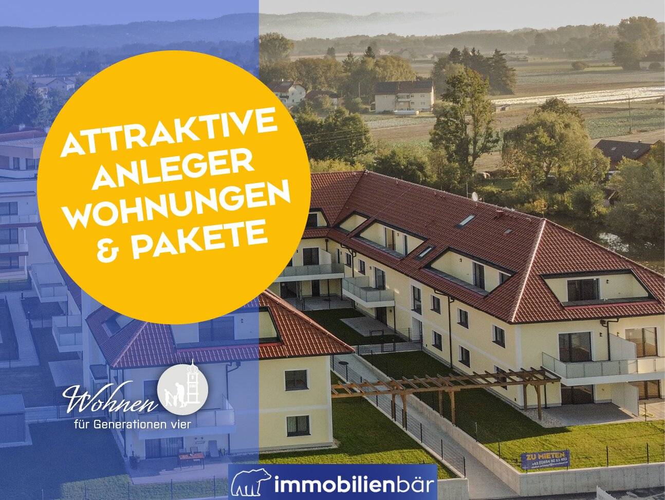 Wohnung mit Vermietungsgarantie Große Balkone
