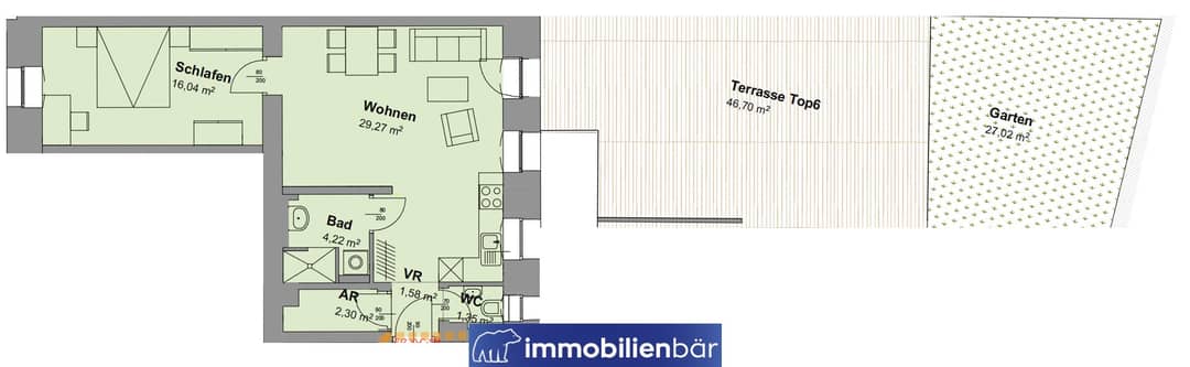 Wohnung mit Terrasse und Garten nahe Bahnhof
