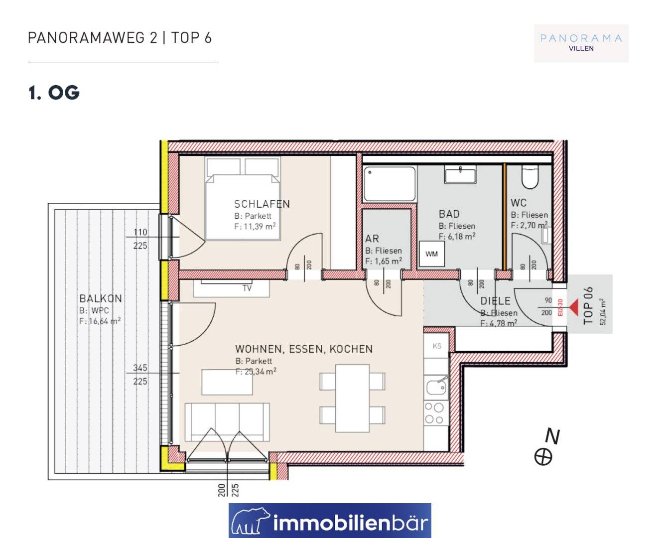 Wohnung vermietet mit Weitblick und Carport