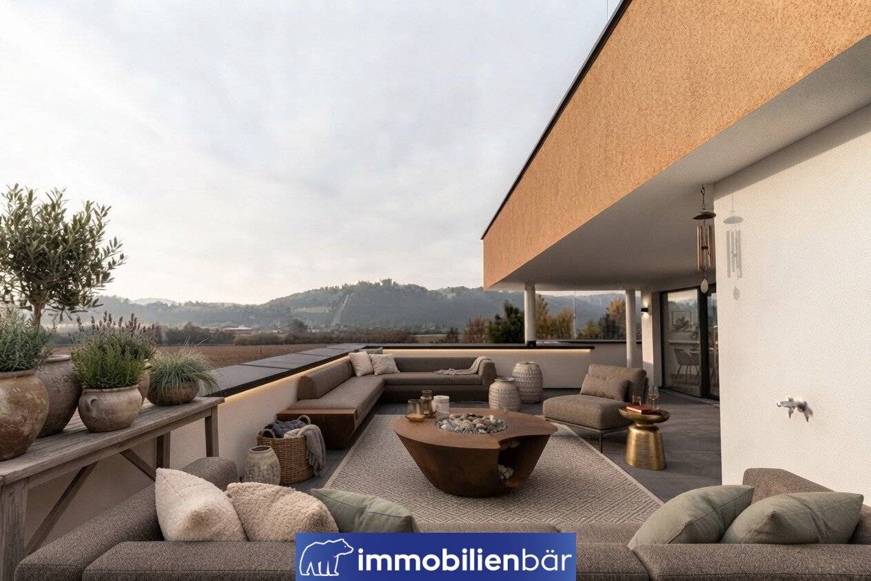 Attic apartment with roof terrace in a new build