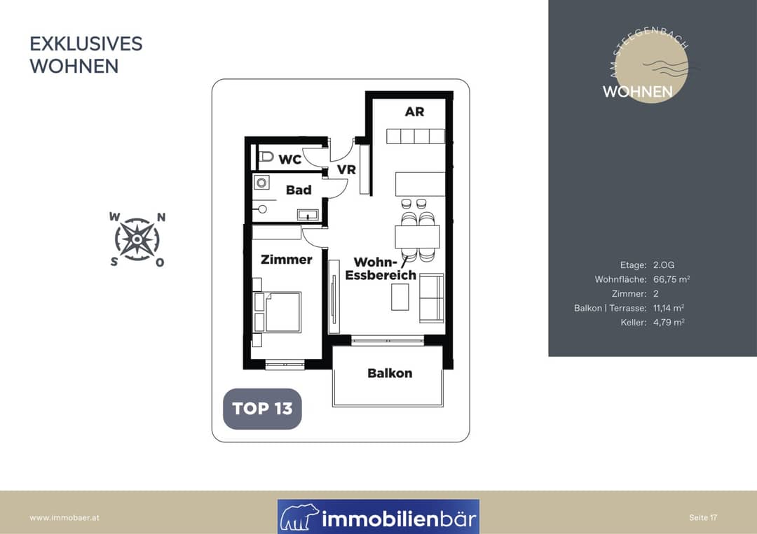 New apartment with balcony and built in kitchen