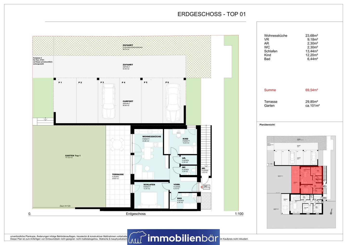 Wohnung mit Garten und Terrasse Provisionsfrei