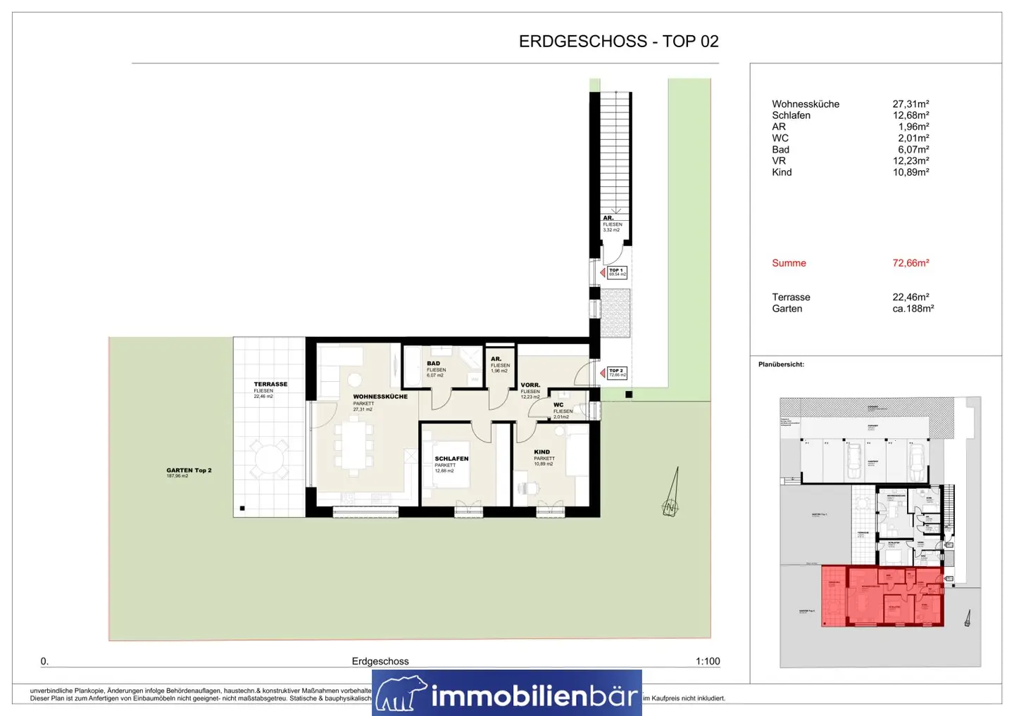 Wohnung mit eigenem Garten und provisionsfrei