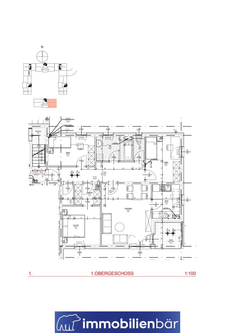 Wohnung with loggia in a quiet central location