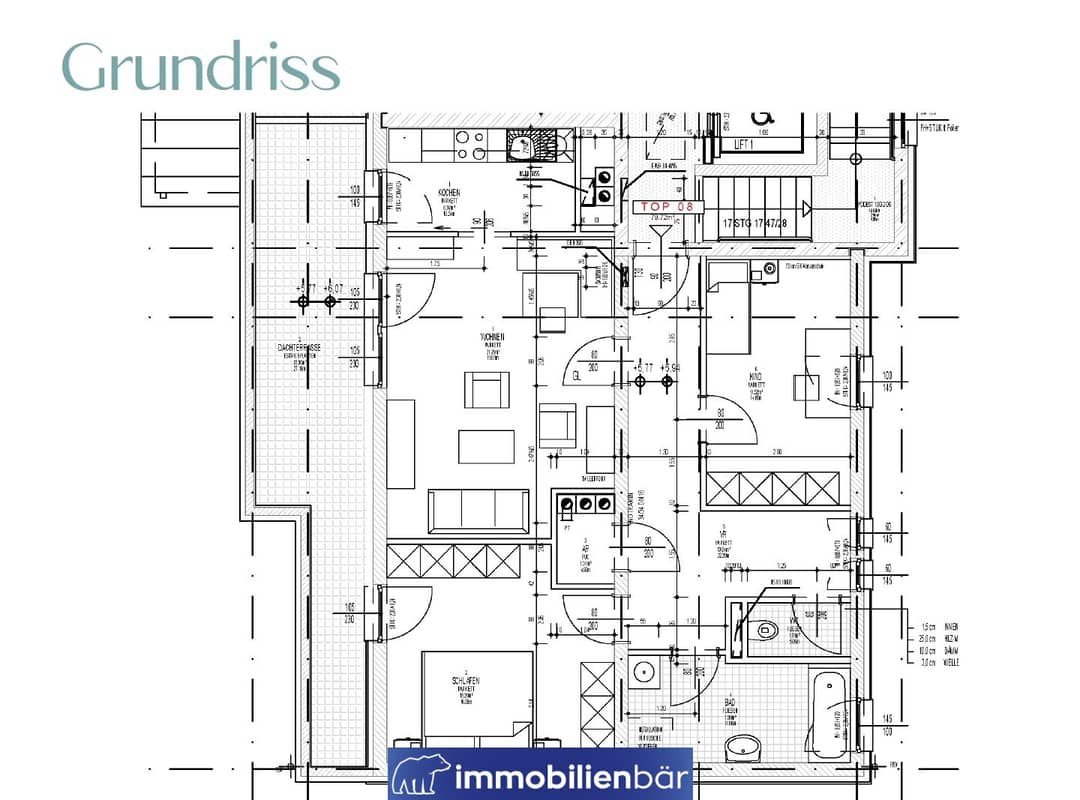 Dachgeschosswohnung am Stadtpark mit Dachterrasse