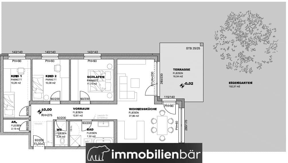 Neubauwohnung mit eigenem Garten und Terrasse
