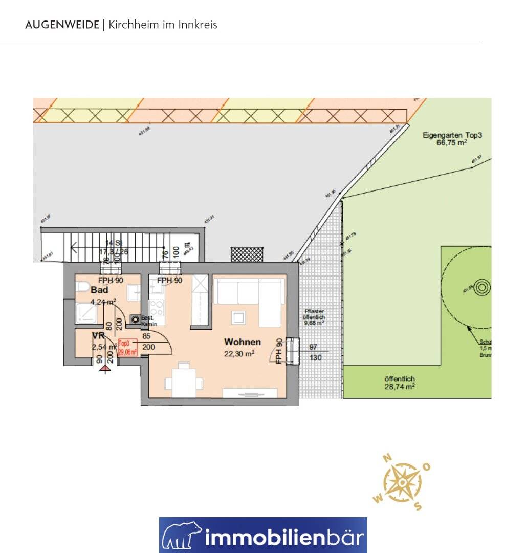 Apartment with private garden and wide view