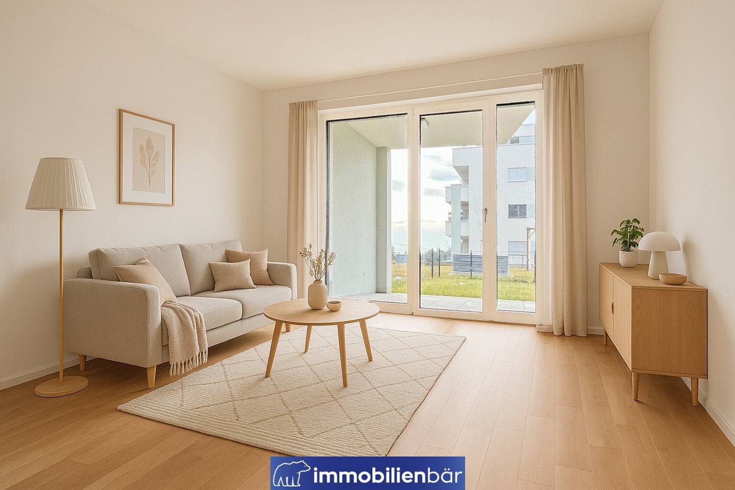 Wohnung mit Bergblick und großzügigem Garten