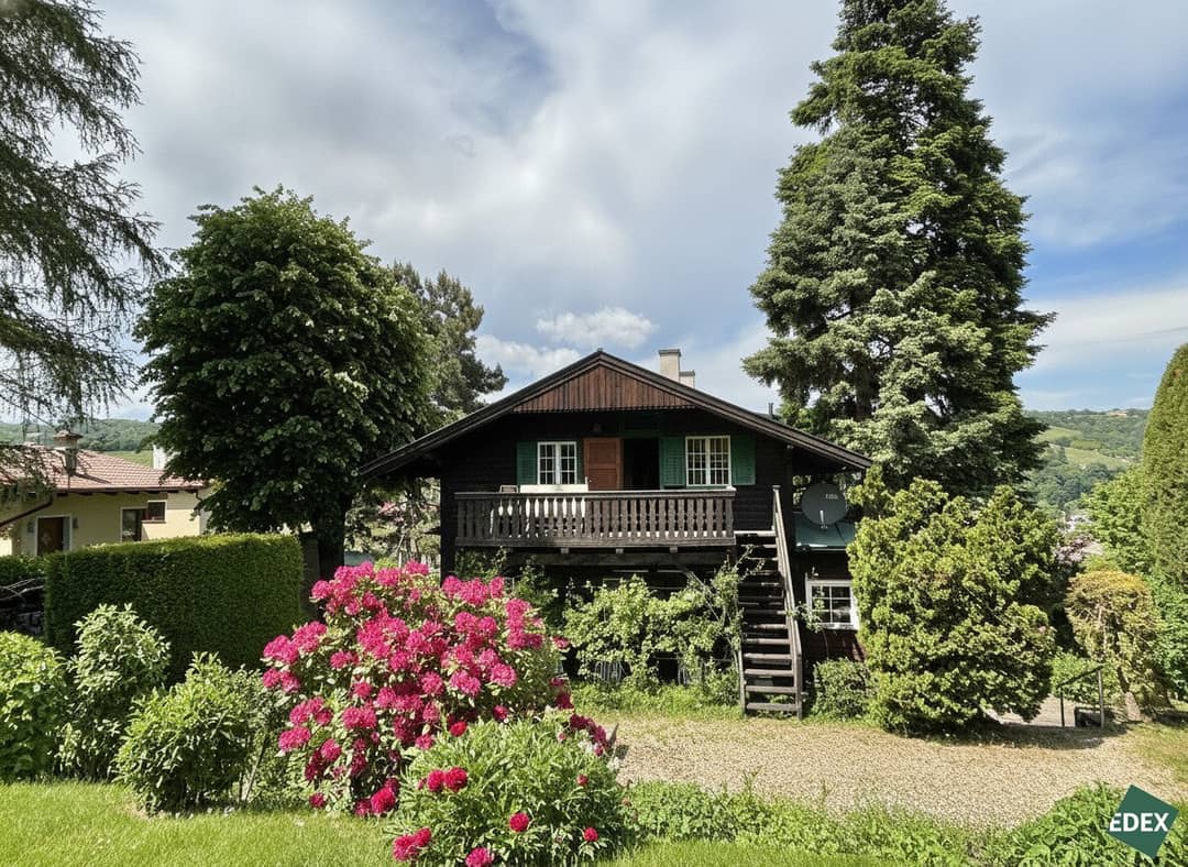 Tirolerhaus mit Weitblick und großem Grundstück in Weidling