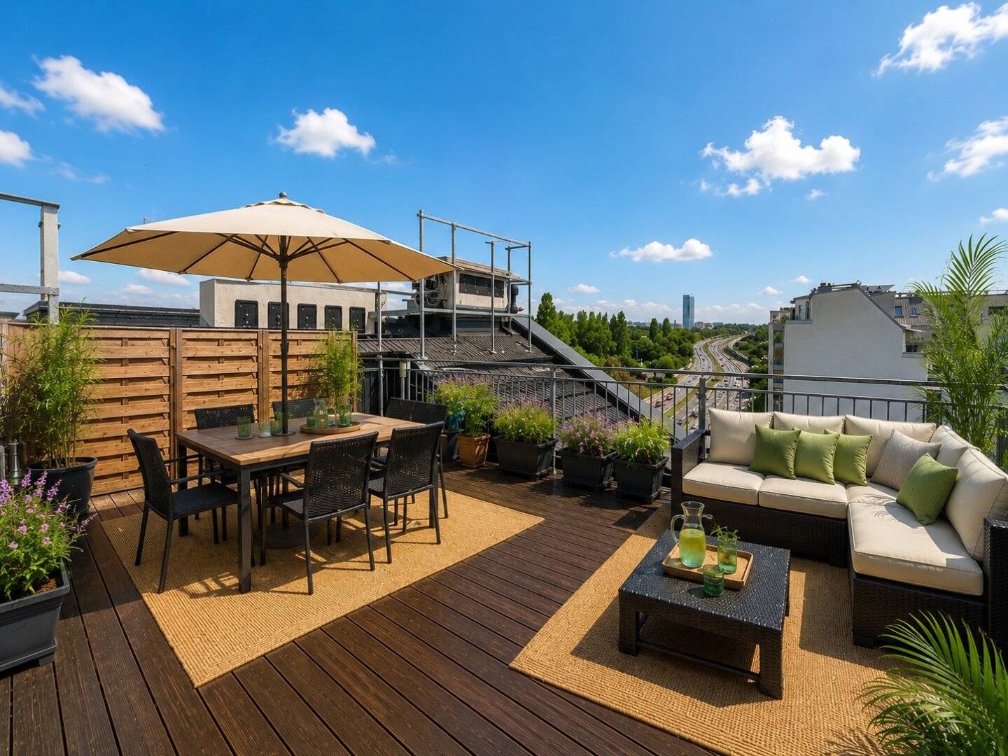 Dachgeschosswohnung mit Dachterrasse nahe U6
