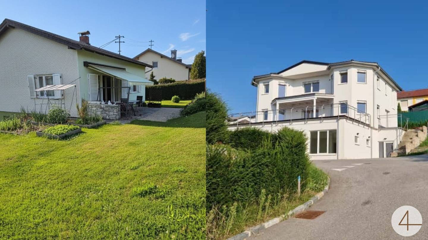 Zwei Häuser mit Garten und Gewerbefläche in ruhiger Lage