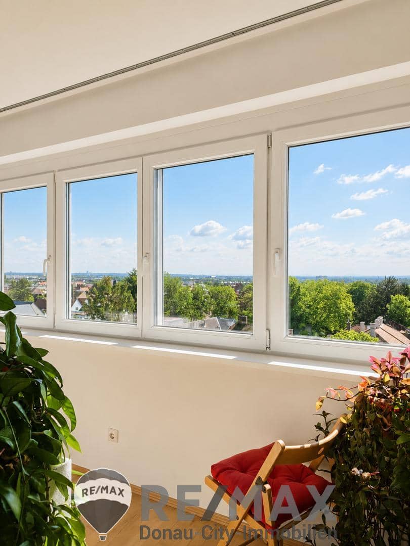 Dachgeschosswohnung Weitblick auf die Wiener Skyline