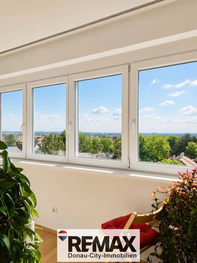 Dachgeschosswohnung Weitblick auf die Wiener Skyline