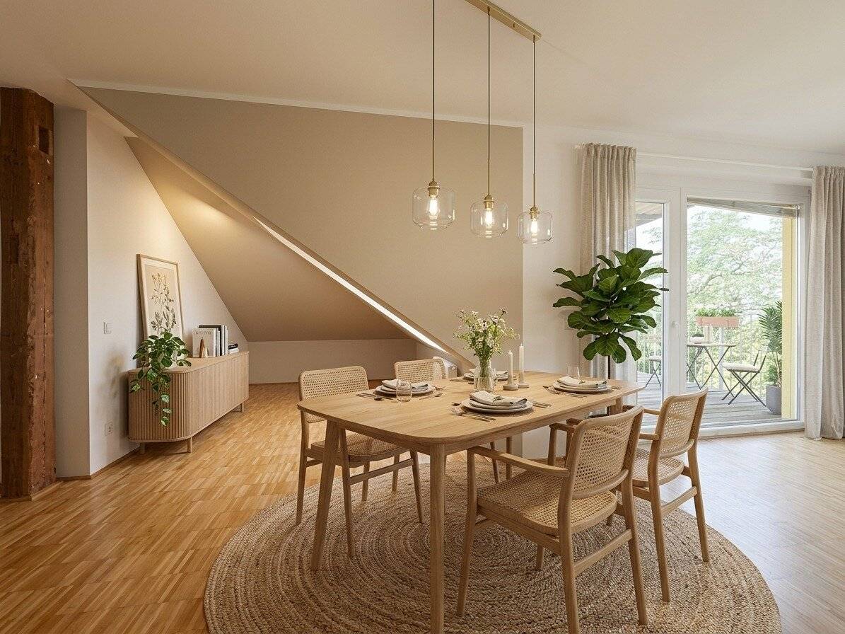 Dachgeschosswohnung mit Terrasse lichtdurchflutet