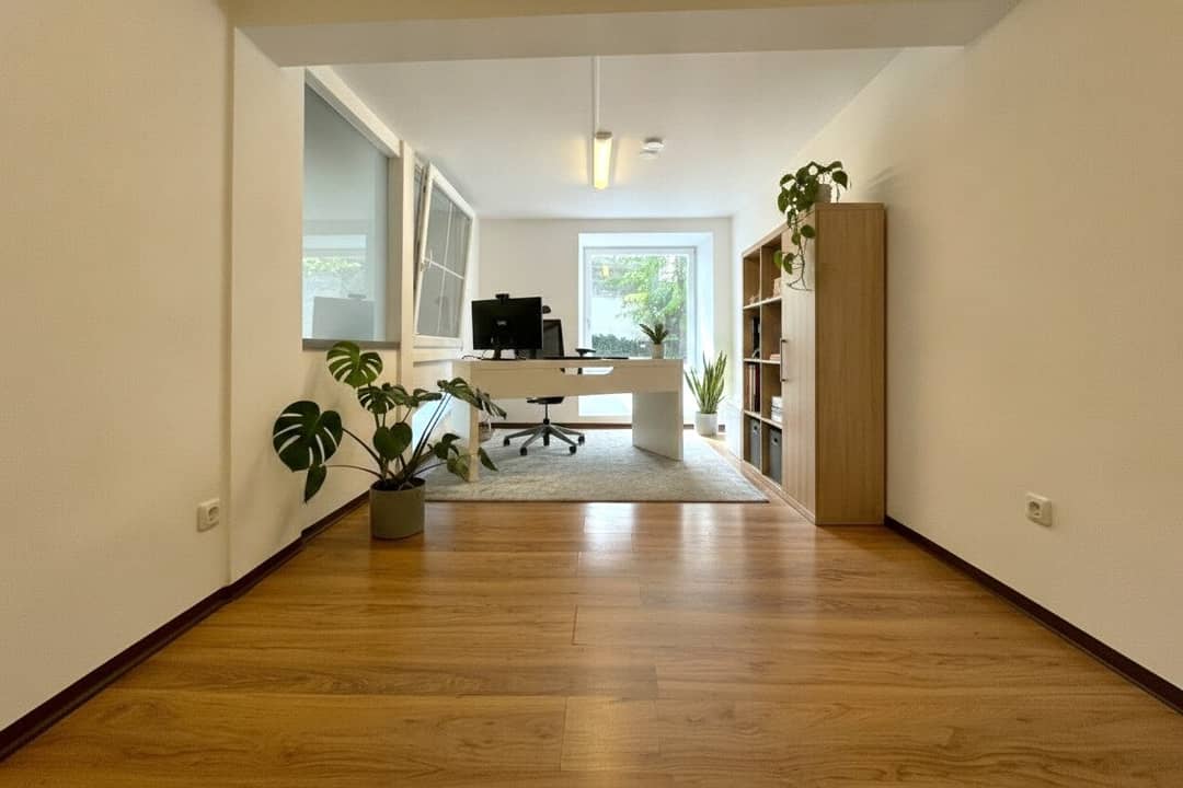 Büro mit Gartenblick in Nussdorf mit Parkplatz und All Inclusive Services