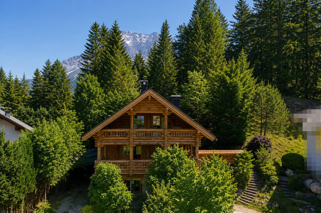 Märchenhaftes Holzblockhaus mit Sauna und Bergblick in Biberwier
