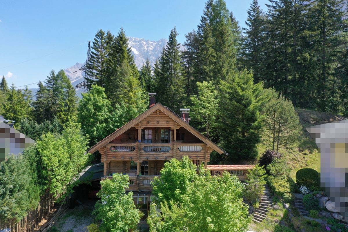 Märchenhaftes Holzblockhaus mit Sauna und Bergblick in Biberwier