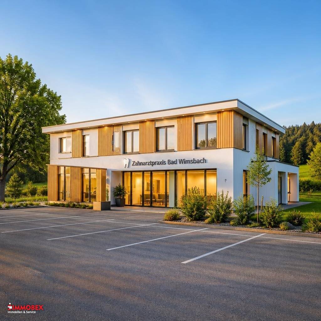 Neubau Praxishaus in ruhiger grüner Lage mit Parkplätzen