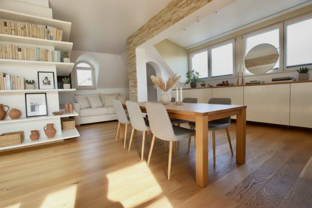 Attic apartment in Josefiau with terrace and parking