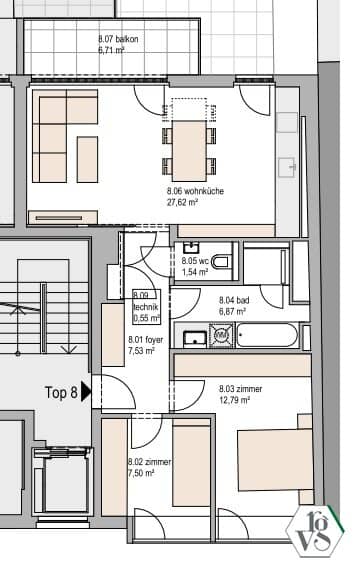 Wohnung am Brunnenmarkt mit Terrasse neuwertig