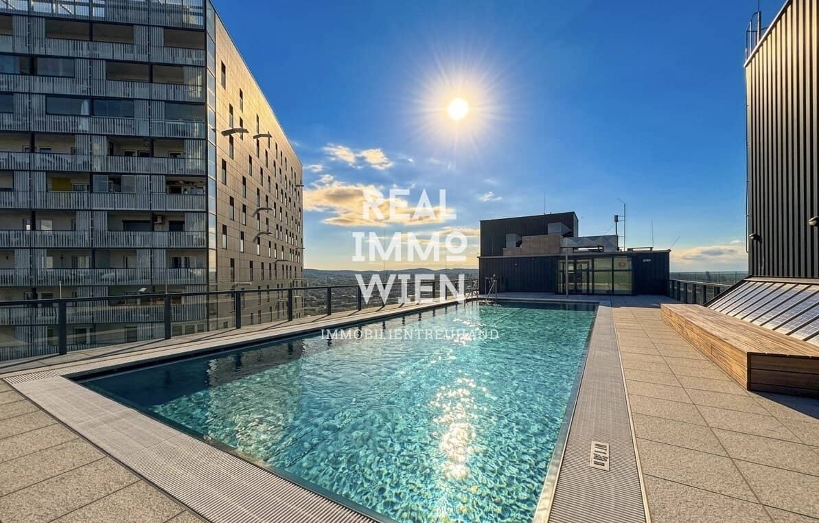 Maisonette apartment with rooftop pool and view