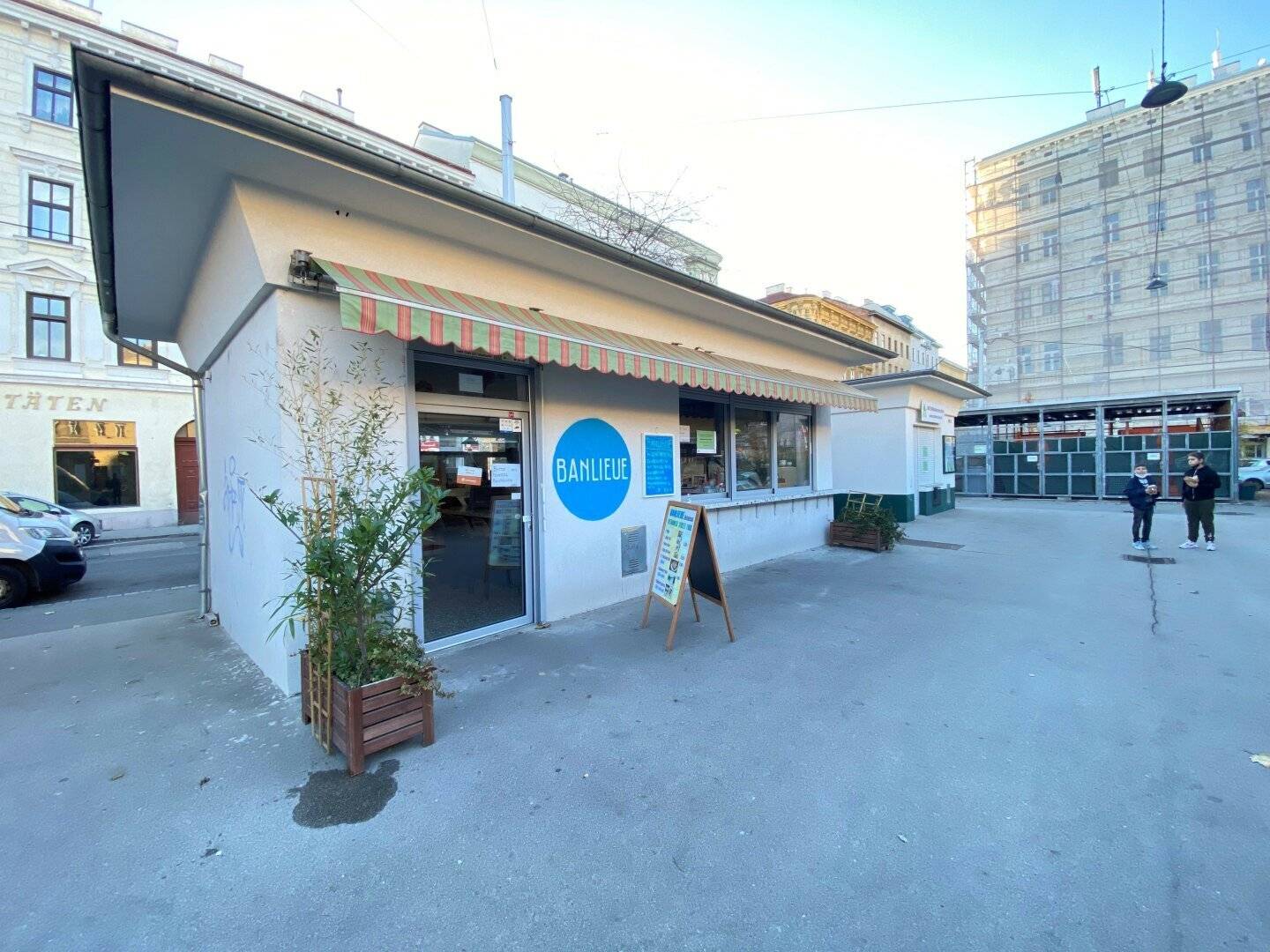 Modernized Market Stall Near Augarten