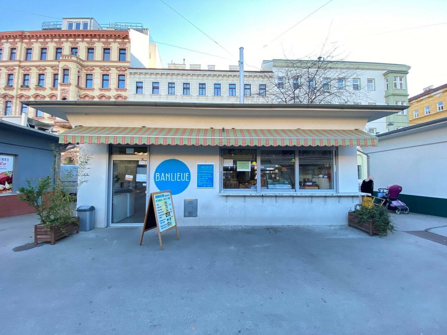 Modernized Market Stall Near Augarten