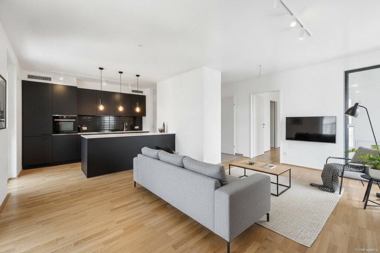 Neubauwohnung mit Balkon und Terrasse im Viertel Grün
