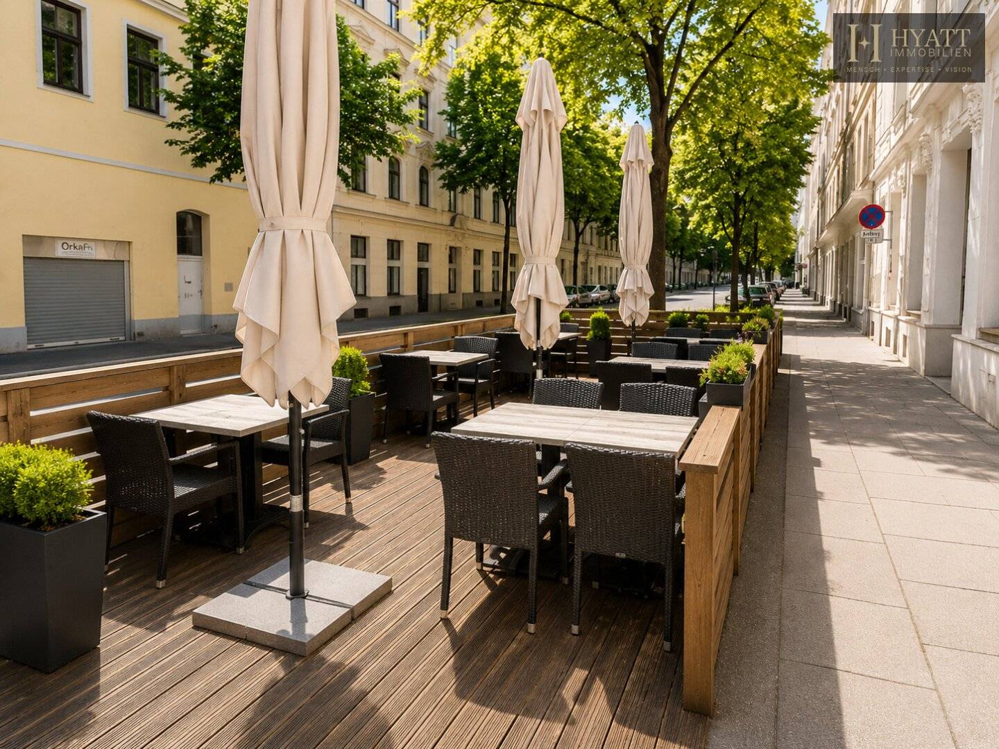 Gastronomy premises with patio in Prater location
